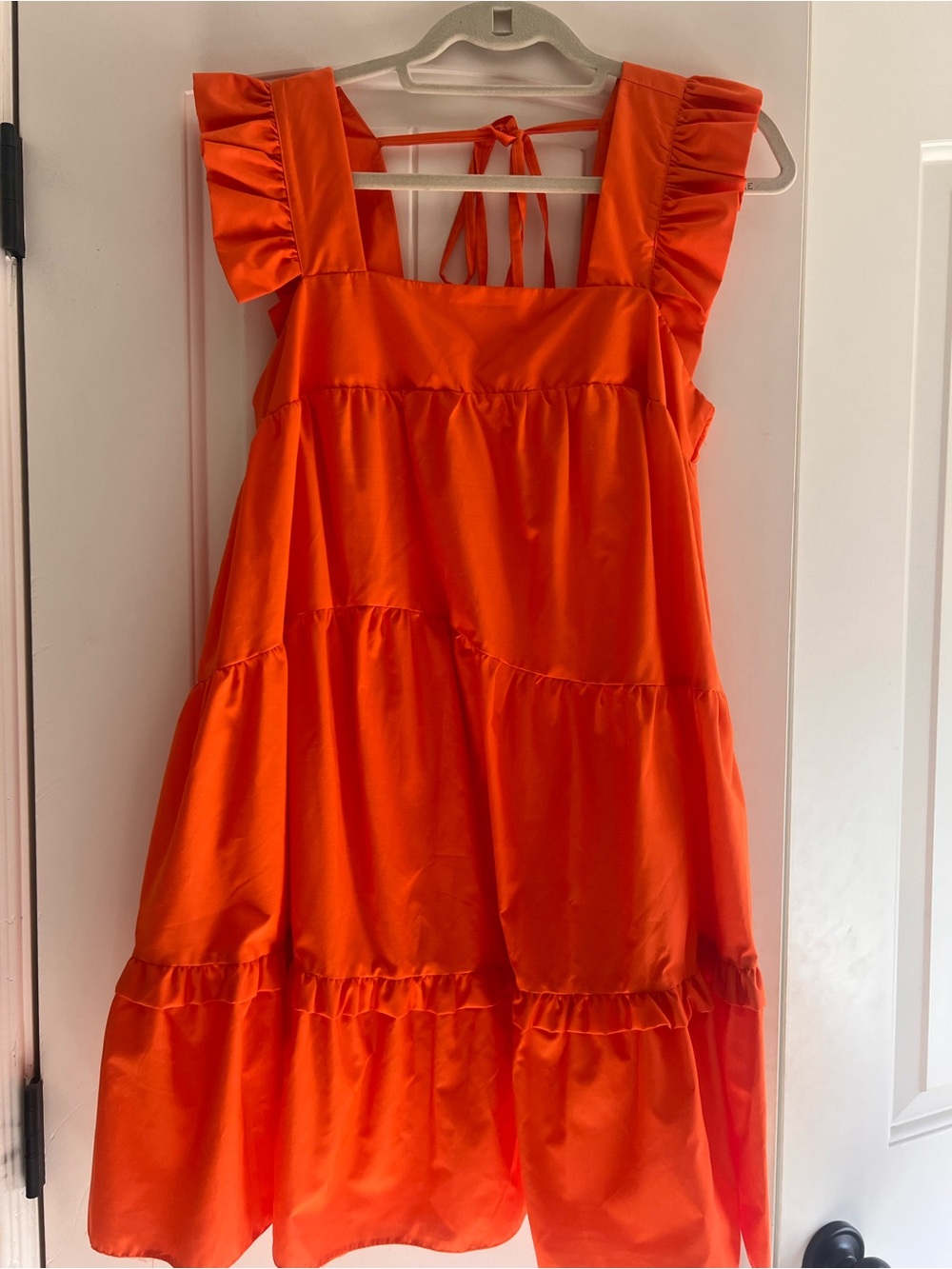 topshop orange baby doll dress
